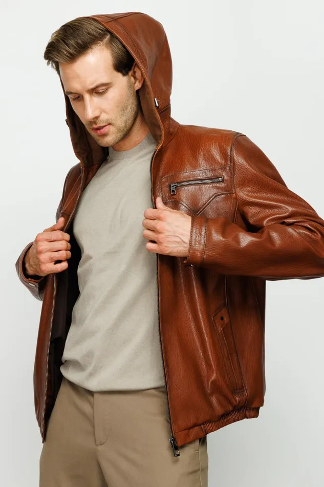 Vinci Leather Leather Jackets The Byron Ribi Brown Leather Jacket 8211 Men