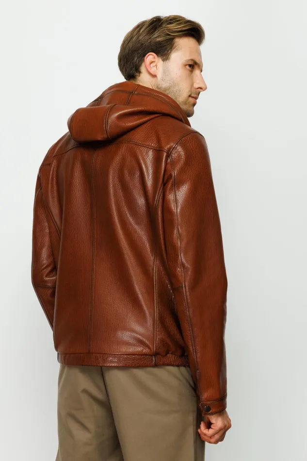 Vinci Leather Leather Jackets The Byron Ribi Brown Leather Jacket 8211 Men