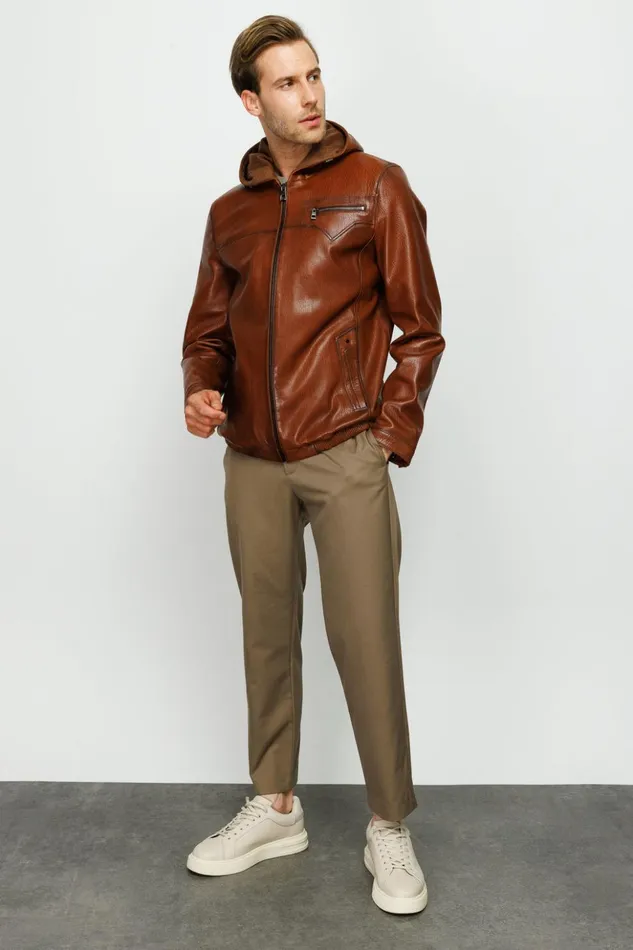 Vinci Leather Leather Jackets The Byron Ribi Brown Leather Jacket 8211 Men