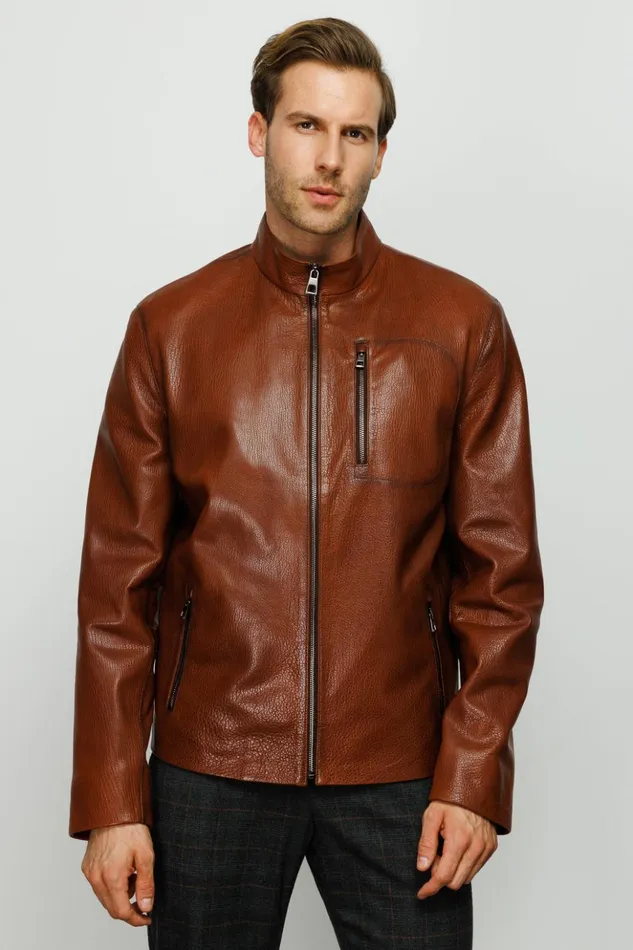 Vinci Leather Leather Jackets The Elgin Brown Leather Jacket 8211 Men