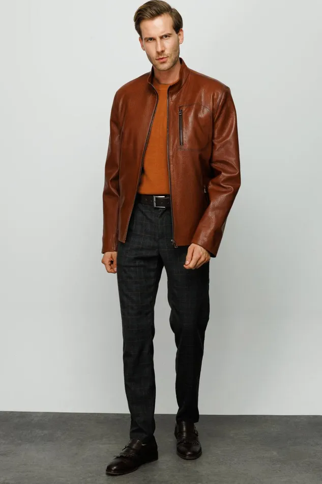 Vinci Leather Leather Jackets The Elgin Brown Leather Jacket 8211 Men