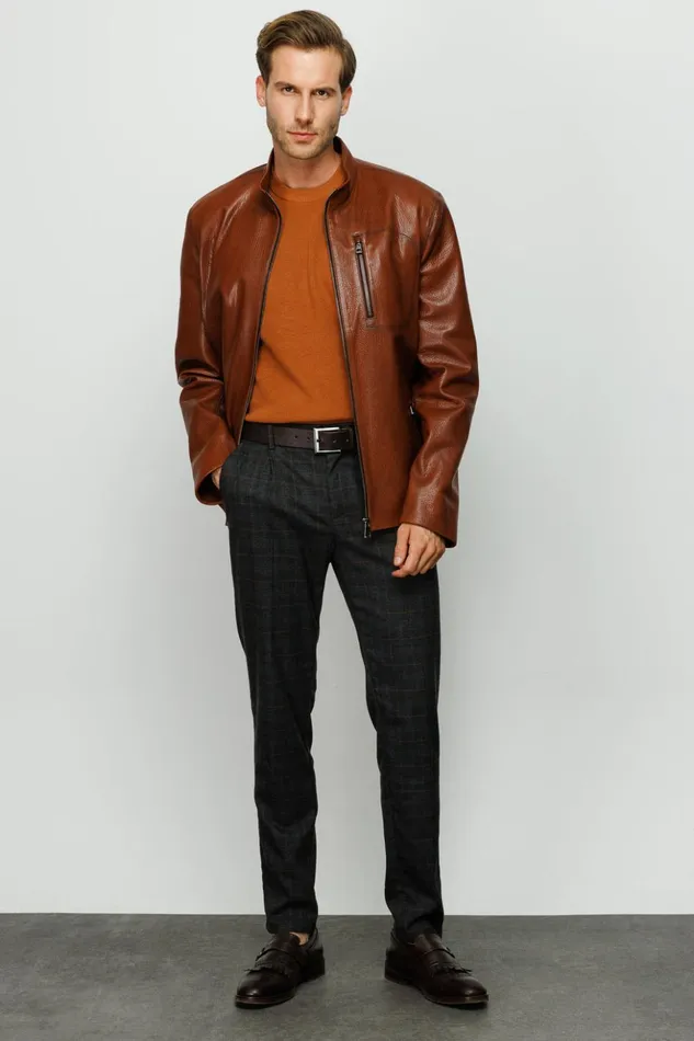 Vinci Leather Leather Jackets The Elgin Brown Leather Jacket 8211 Men