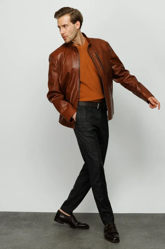 Vinci Leather Leather Jackets The Elgin Brown Leather Jacket 8211 Men
