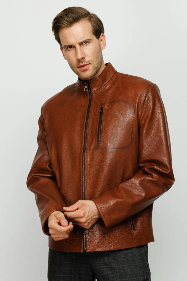 Vinci Leather Leather Jackets The Elgin Brown Leather Jacket 8211 Men
