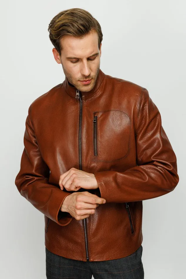 Vinci Leather Leather Jackets The Elgin Brown Leather Jacket 8211 Men