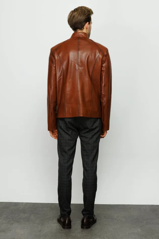 Vinci Leather Leather Jackets The Elgin Brown Leather Jacket 8211 Men