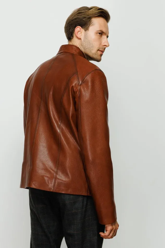 Vinci Leather Leather Jackets The Elgin Brown Leather Jacket 8211 Men