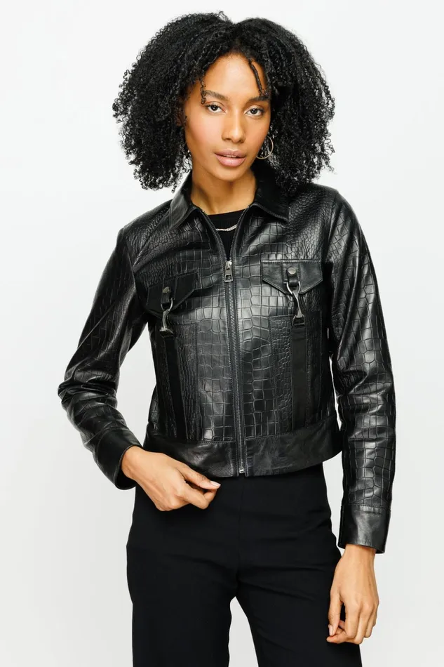 Vinci Leather Leather Jackets The Piane Black Leather Jacket 8211 Women