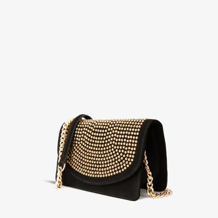 Vinci Leather Sandals The Ailano Black Glitter Leather Handbag 8211 Women