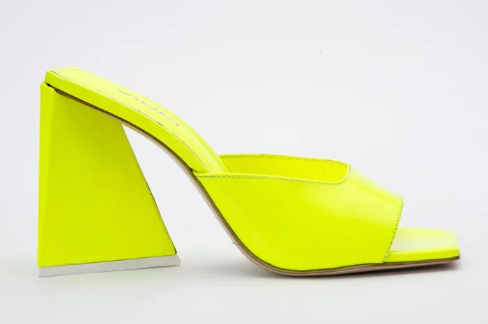 Vinci Leather Sandals The Butterfly Block Heel Neon Yellow Patent Leather Sandal 8211 Women Vinci Leather Sandals The Butterfly Block Heel Neon Yellow Patent Leather Sandal 8211 Women
