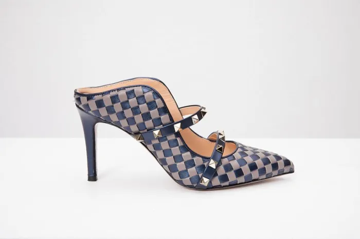 Vinci Leather Sandals The Dosso Navy Blue Handwoven Pointy Toe Leather Sandal 8211 Women Vinci Leather Sandals The Dosso Navy Blue Handwoven Pointy Toe Leather Sandal 8211 Women