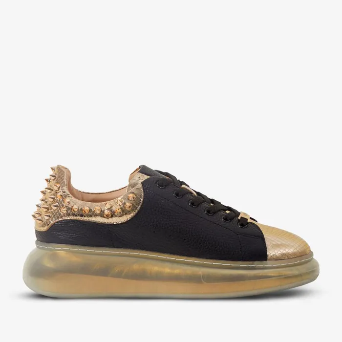 Vinci Leather Sneakers The Venezia Gold and Black Leather Sneaker 8211 Women