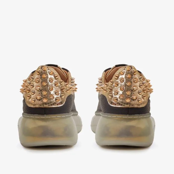 Vinci Leather Sneakers The Venezia Gold and Black Leather Sneaker 8211 Women
