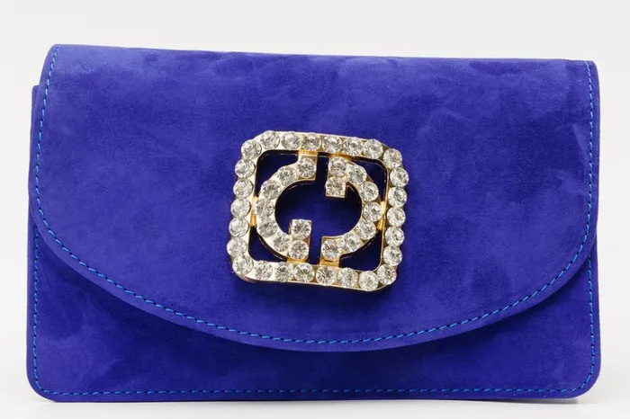 Vinci Leather Women Bags The California Sax Blue Suede Leather Handbag 8211 Women
