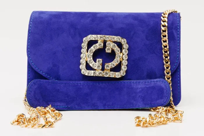 Vinci Leather Women Bags The California Sax Blue Suede Leather Handbag 8211 Women