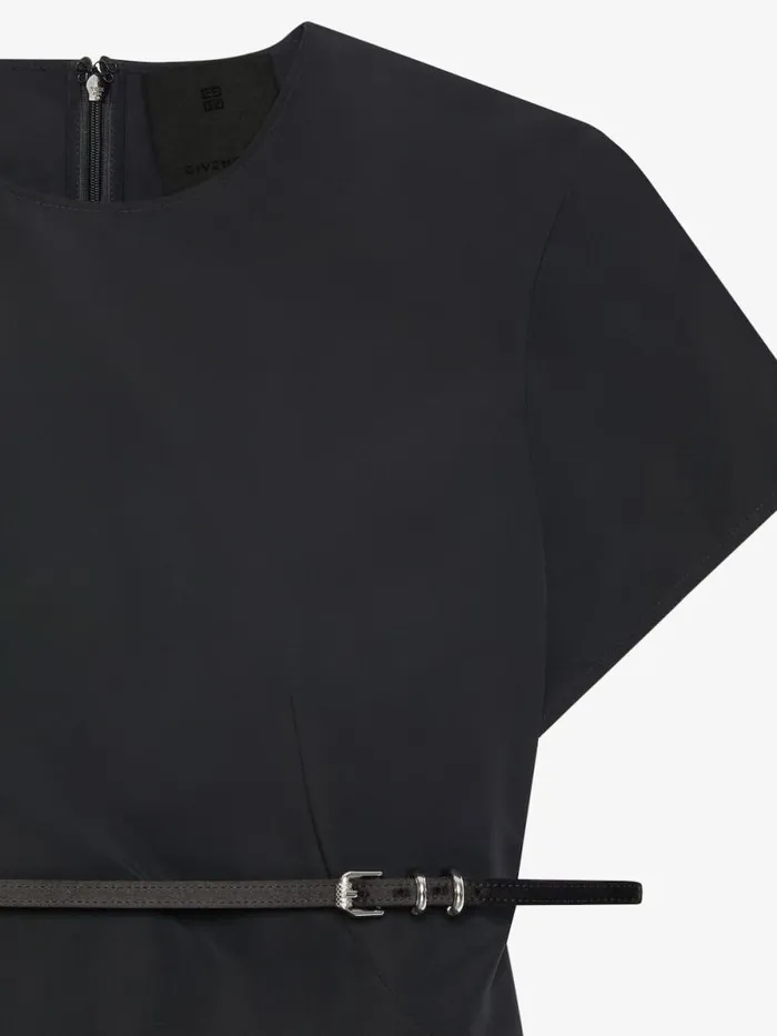 Voyou Dress In Cotton Taffetas Black Women Givenchy Dresses