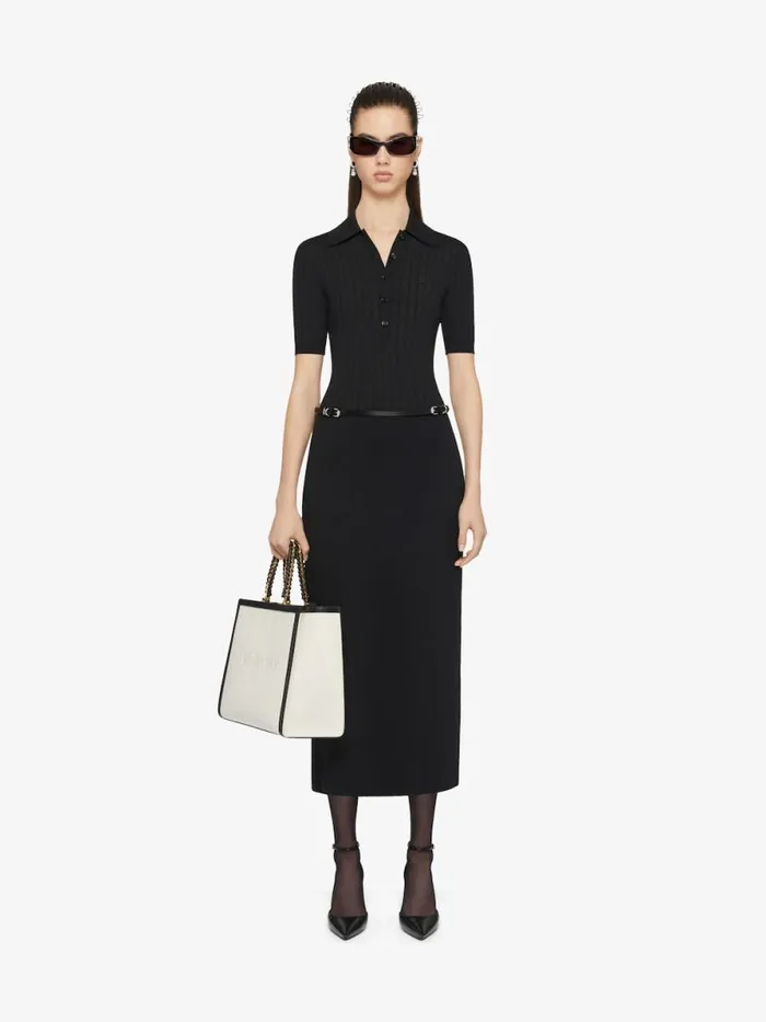 Voyou Polo Dress In Knit Black Women Givenchy Dresses