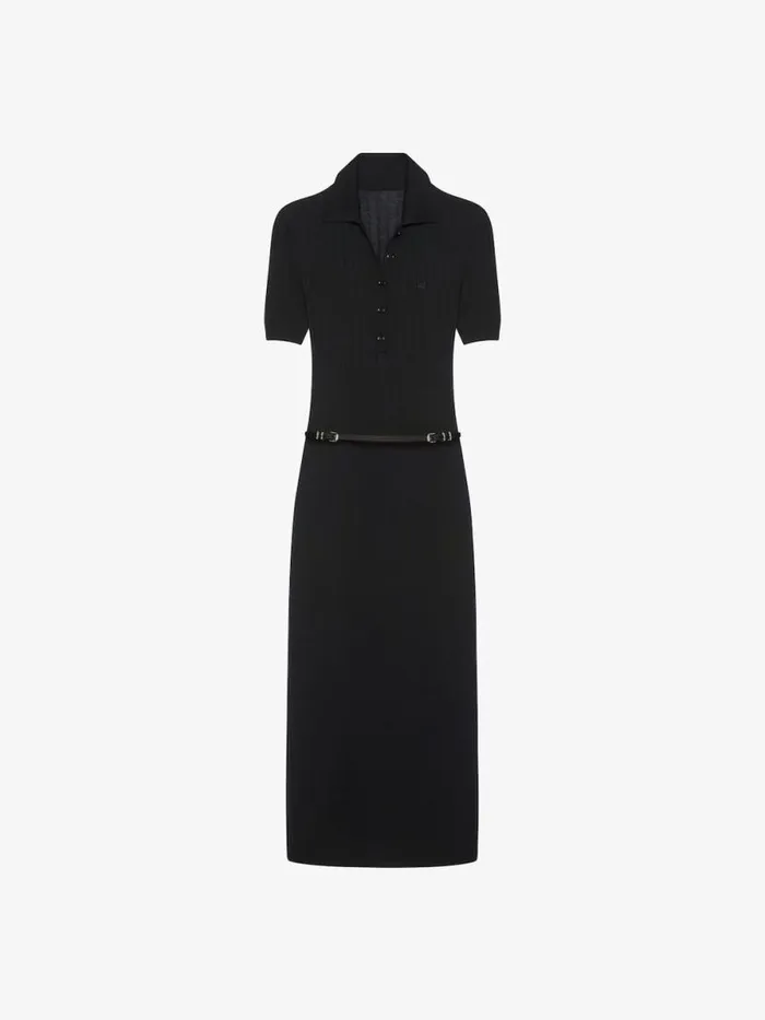 Voyou Polo Dress In Knit Black Women Givenchy Dresses