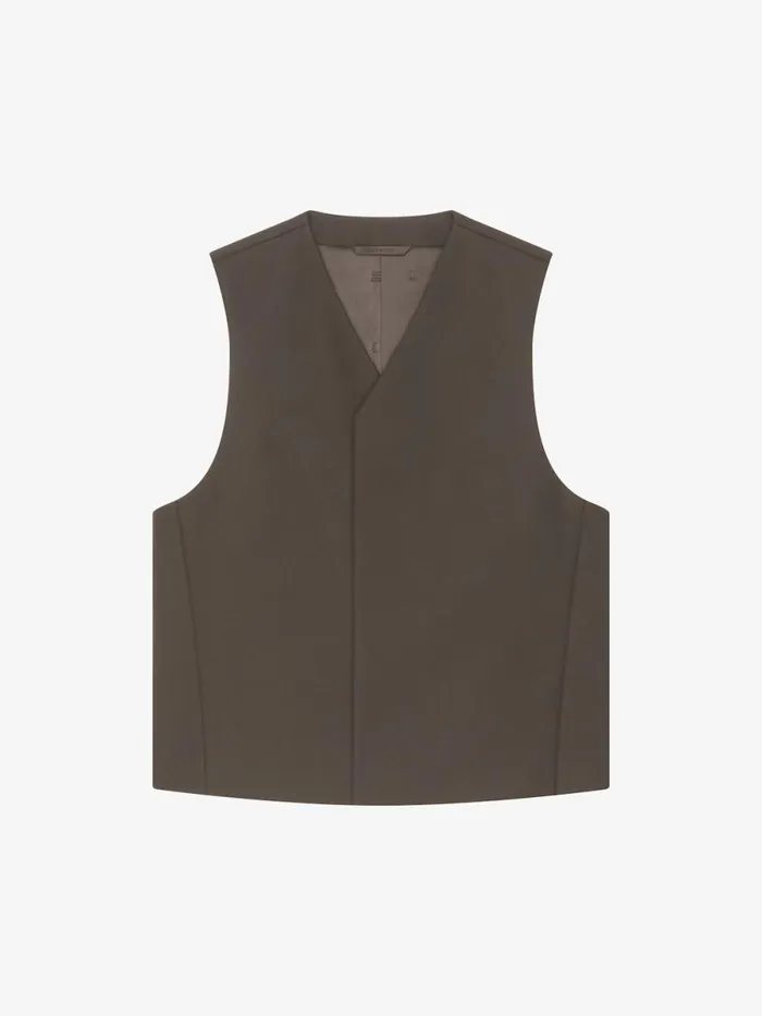 Waistcoat In Wool Military Green Men Givenchy Coats and Jackets