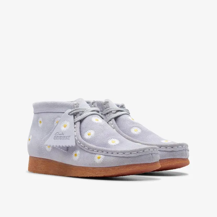 Wallabee Boot Older Cloud Grey Kids Clarks Originals