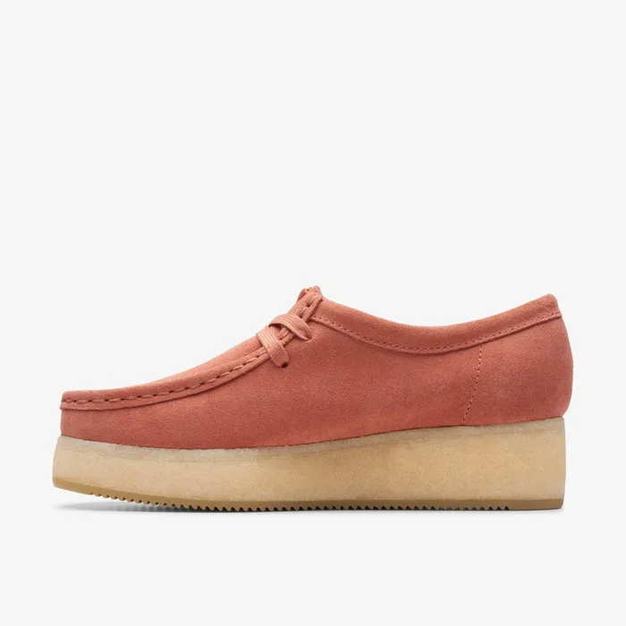 Wallacraft Bee Terracotta Suede Women Clarks Platforms