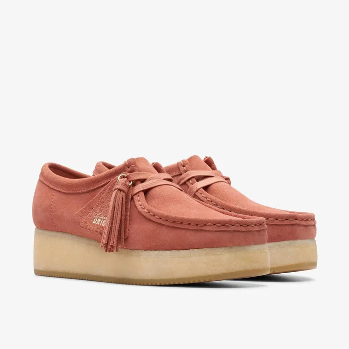 Wallacraft Bee Terracotta Suede Women Clarks Platforms