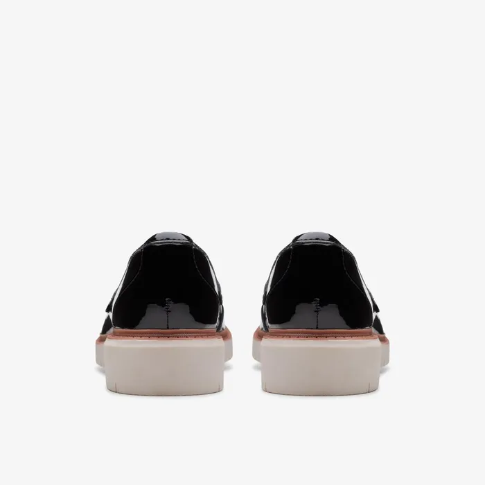 Westlynn Bella Black Patent Women Clarks SlipOns