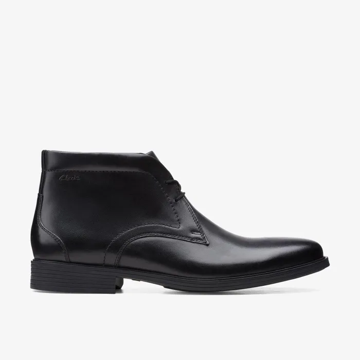 Whiddon Mid Black Men Clarks Dress Shoes