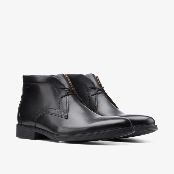 Whiddon Mid Black Men Clarks Dress Shoes
