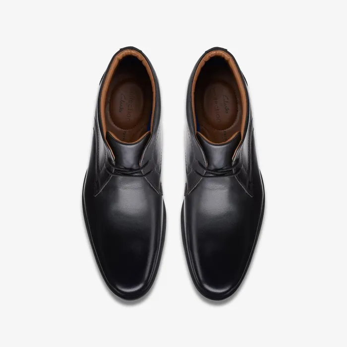 Whiddon Mid Black Men Clarks Dress Shoes