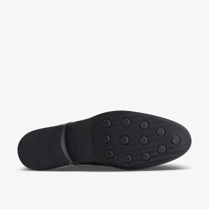 Whiddon Pace Black Leather Men Clarks Dress Shoes
