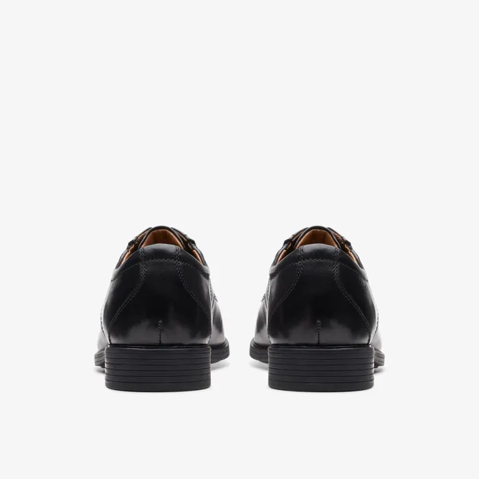 Whiddon Pace Black Leather Men Clarks Dress Shoes