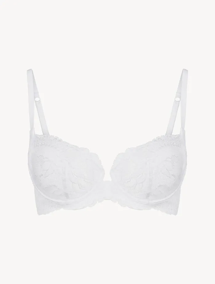 White Lace Balconette Bra Lingerie La Perla Balconette