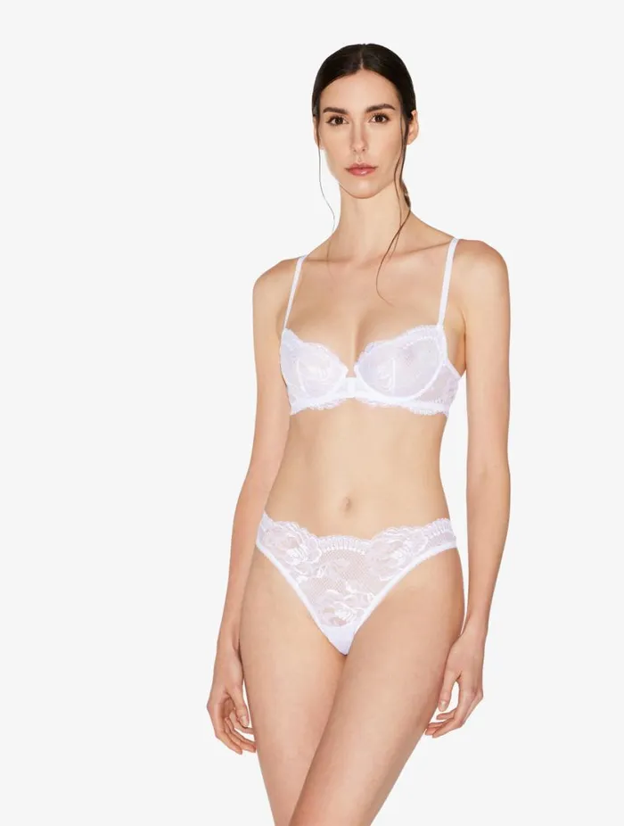 White Lace Balconette Bra Lingerie La Perla Balconette