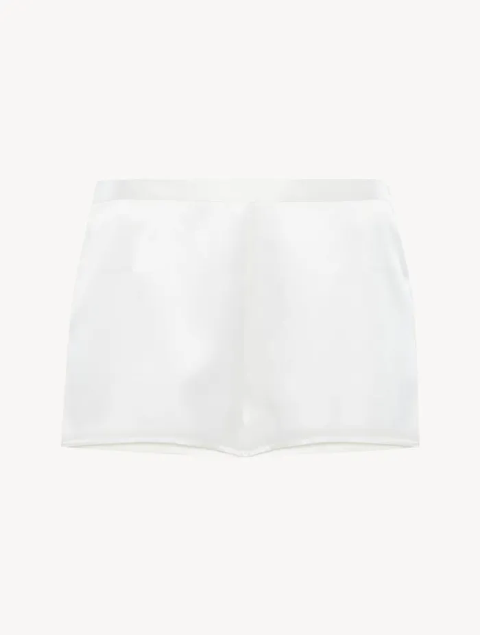 White Silk Pajama Shorts Sleepwear La Perla Pajamas
