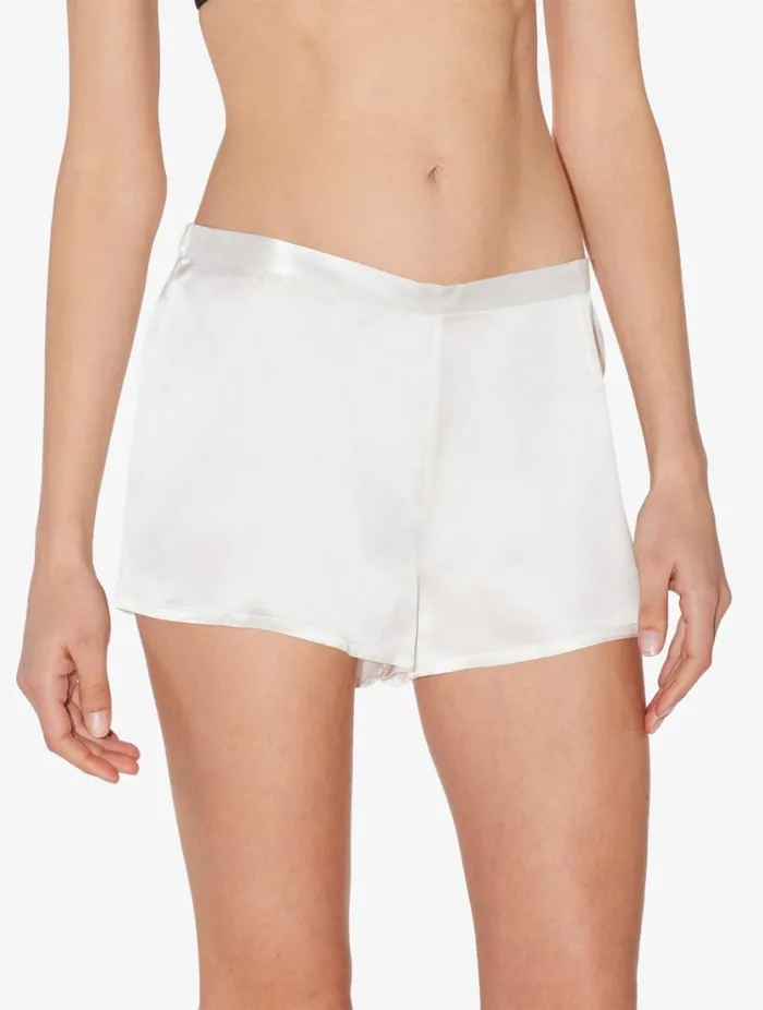 White Silk Pajama Shorts Sleepwear La Perla Pajamas