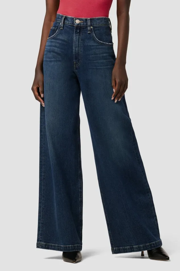 Wide Leg Women Hudson Jeans James HighRise Wide Leg Jean Naval