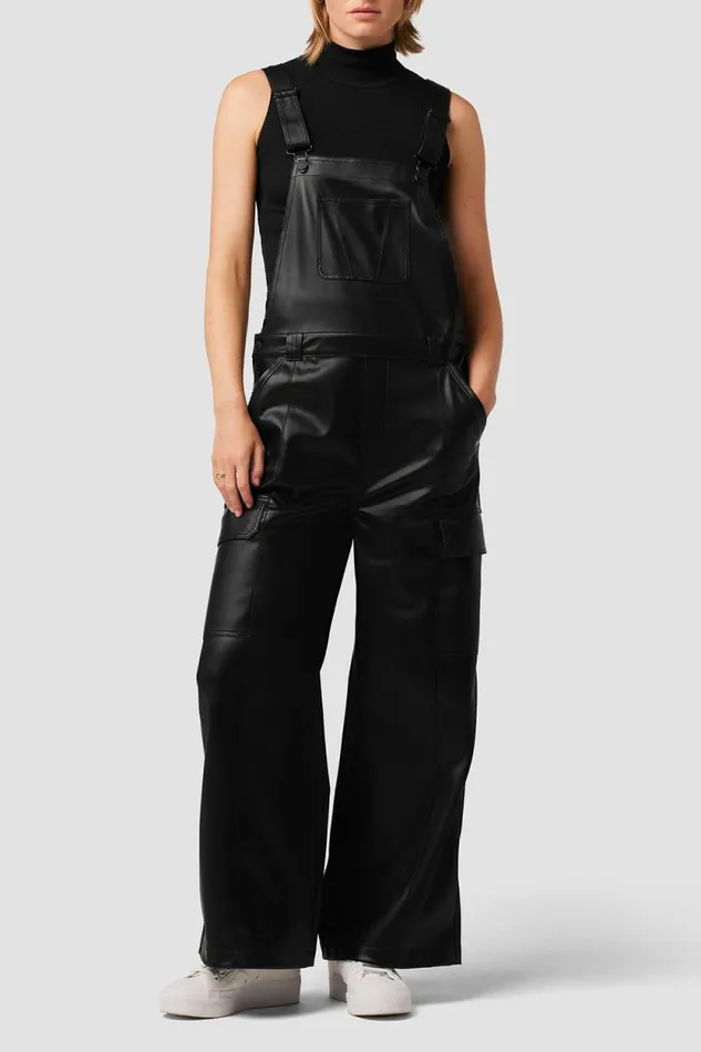 Wide Leg Women Hudson Jeans Utility Wide Leg Overall Black