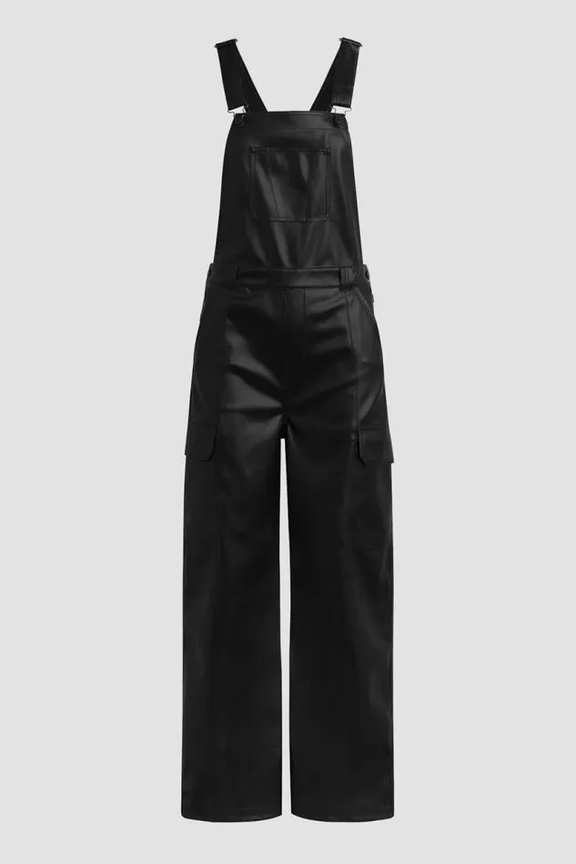 Wide Leg Women Hudson Jeans Utility Wide Leg Overall Black Wide Leg Women Hudson Jeans Utility Wide Leg Overall Black