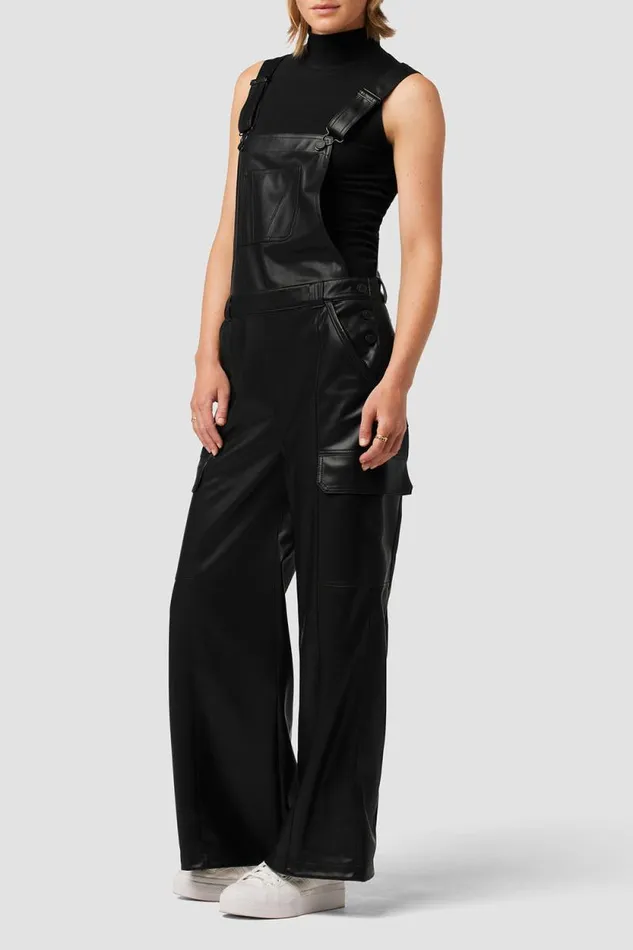 Wide Leg Women Hudson Jeans Utility Wide Leg Overall Black Wide Leg Women Hudson Jeans Utility Wide Leg Overall Black