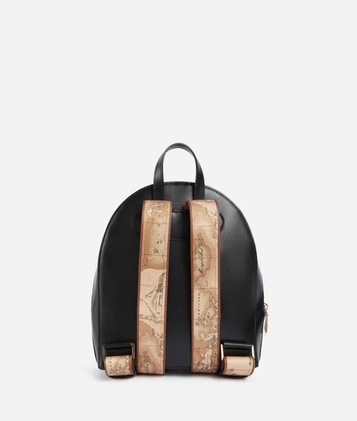 Woman Backpacks Bucket and Belt Bags Alviero Martini Winter Spirit Smooth Leather Backpack Black
