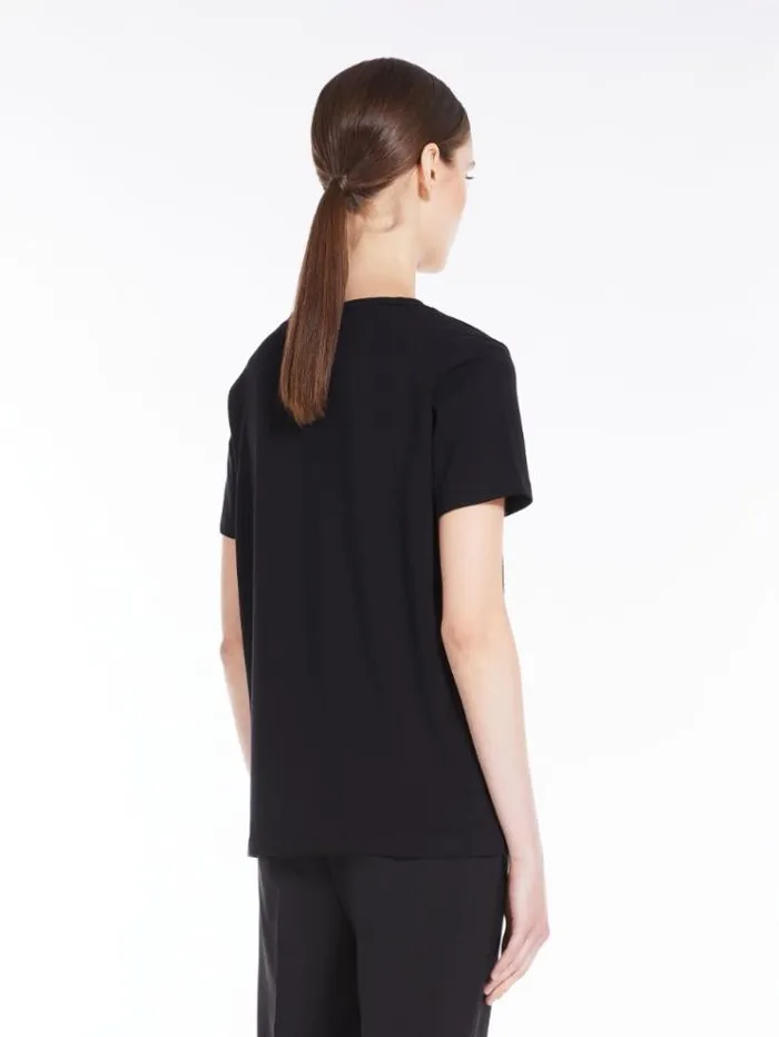 Woman Basic Jersey Tshirt Black Maxmara Tshirts Woman Basic Jersey Tshirt Black Maxmara Tshirts