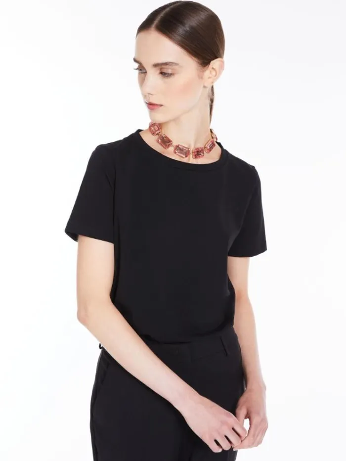 Woman Basic Jersey Tshirt Black Maxmara Tshirts Woman Basic Jersey Tshirt Black Maxmara Tshirts