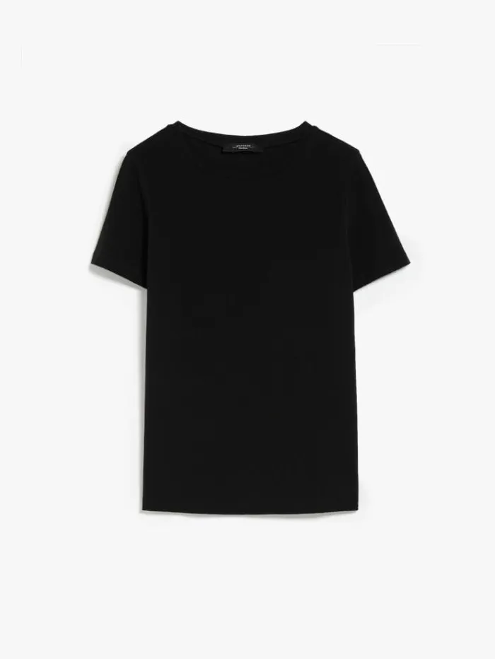 Woman Basic Jersey Tshirt Black Maxmara Tshirts Woman Basic Jersey Tshirt Black Maxmara Tshirts