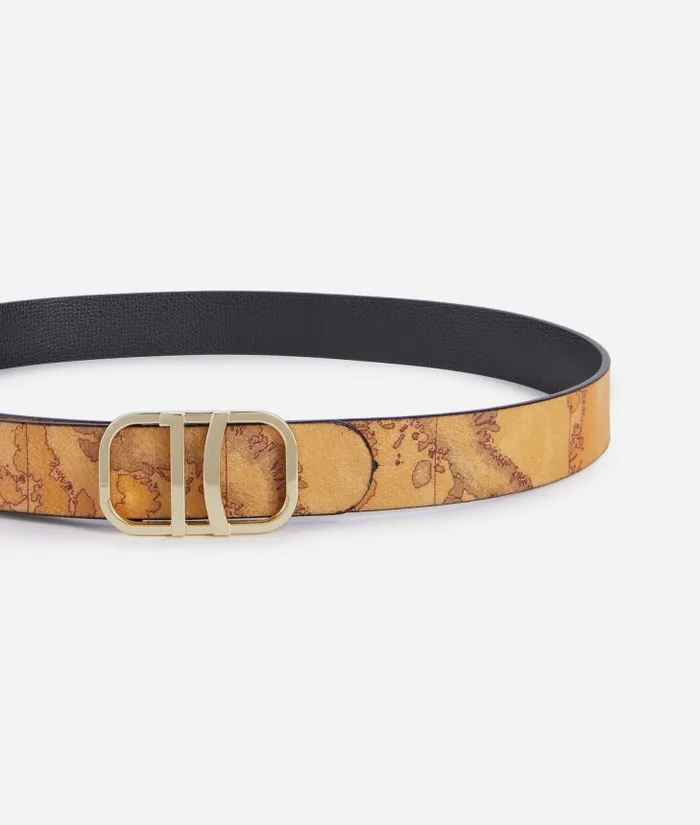 Woman Belts Alviero Martini 3d Geo Reversible Belt Black