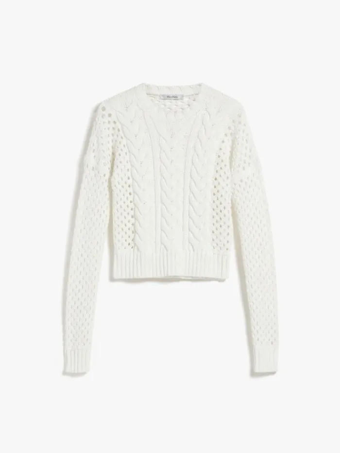 Woman Cable Knit Cotton Jumper Silk Maxmara Knitwear And Sweatshirts Woman Cable Knit Cotton Jumper Silk Maxmara Knitwear And Sweatshirts
