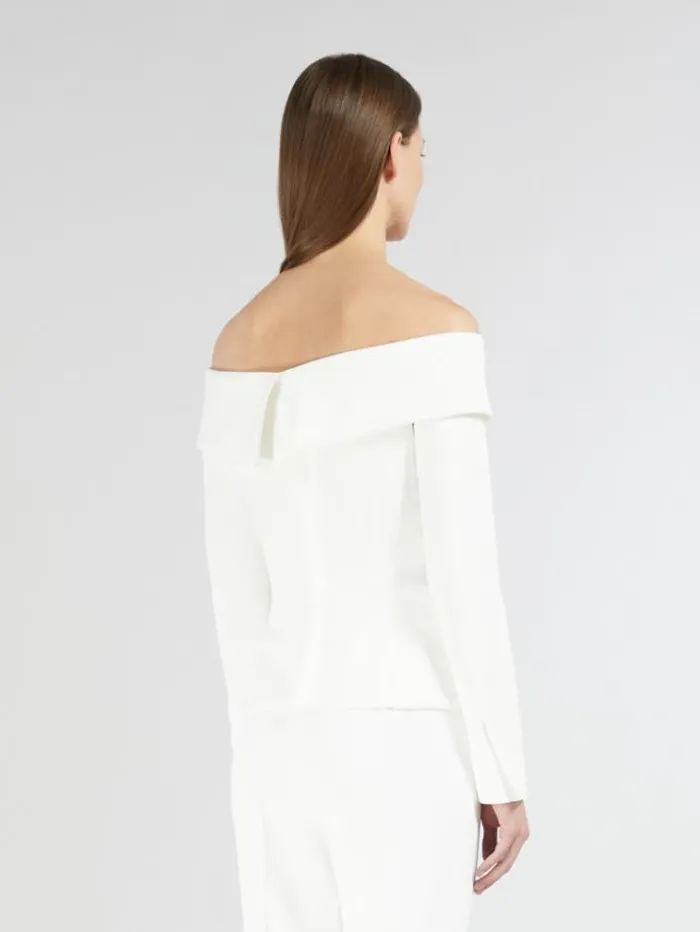 Woman Cady Bustier Optical White Maxmara Shirts And Tops Woman Cady Bustier Optical White Maxmara Shirts And Tops