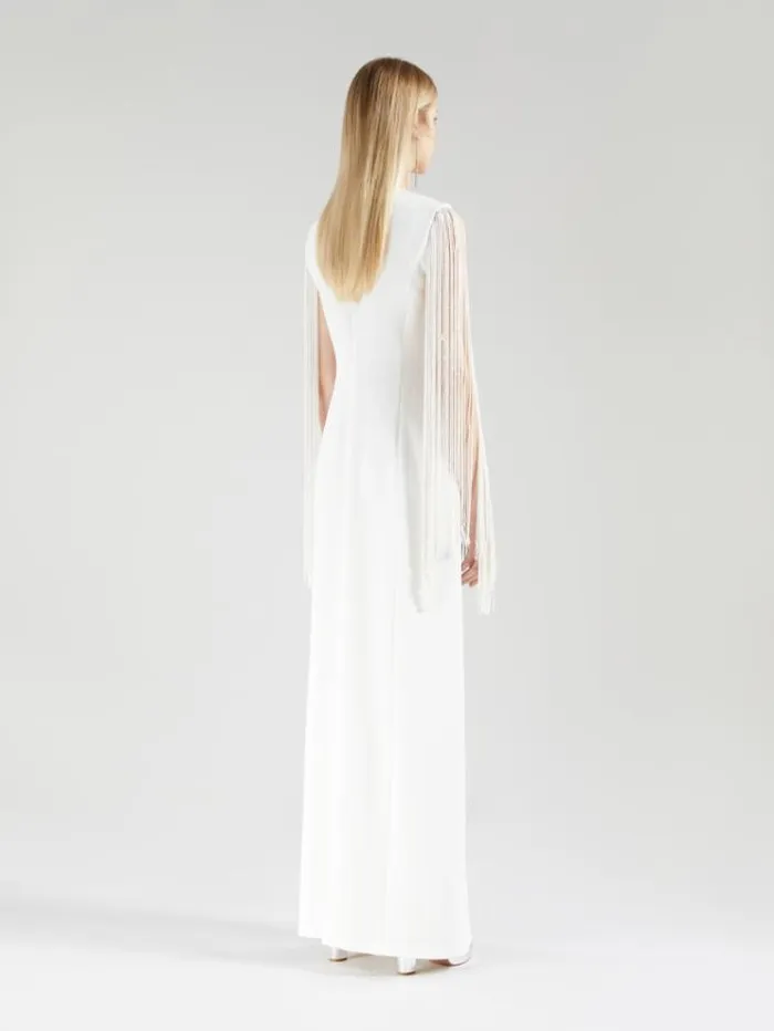 Woman Cady Column Dress Optical White Maxmara Bridal Clothing