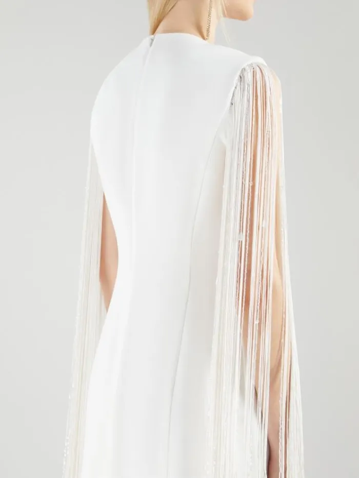 Woman Cady Column Dress Optical White Maxmara Bridal Clothing Woman Cady Column Dress Optical White Maxmara Bridal Clothing