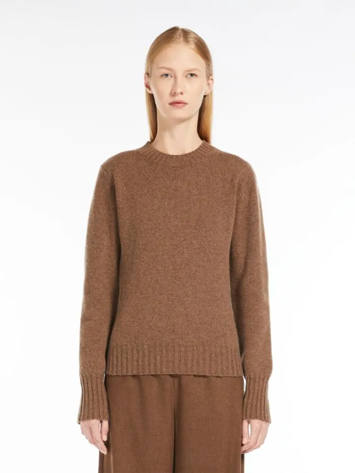 Woman Cashmere Jumper Tobacco Maxmara Knitwear And Sweatshirts